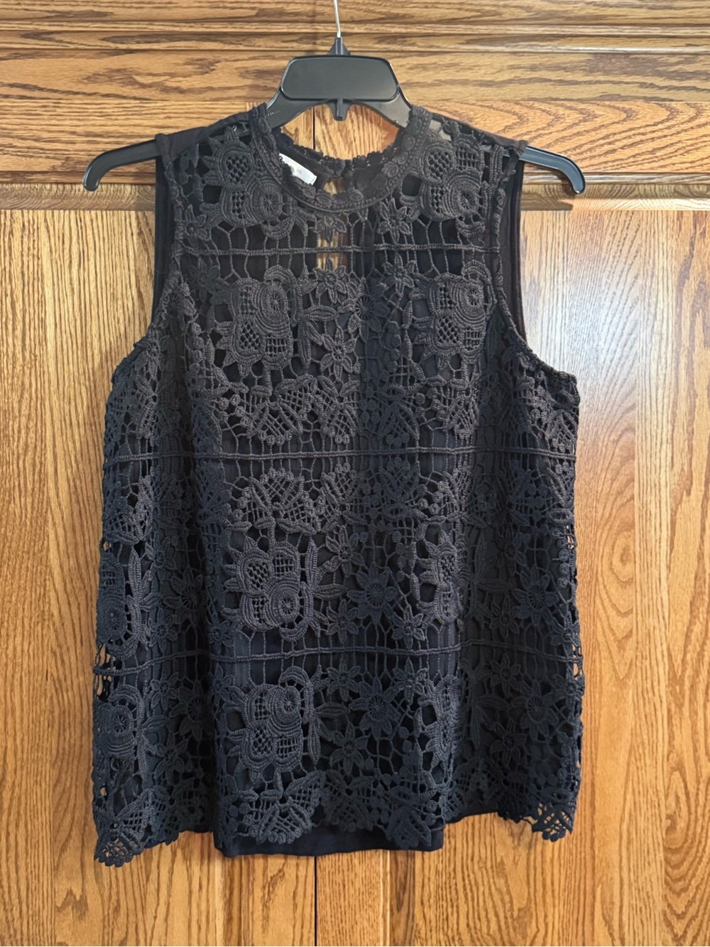 Maurices Black Crochet Lace Sleeveless Camisole